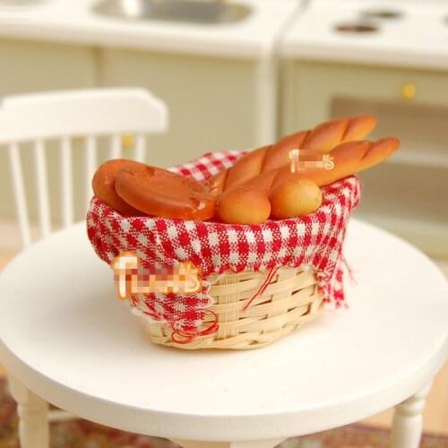 Strip Bread Miniature Models For Doll House 1/12 Simulation of Bread 6Pcs/set for 1:12 dollhouse