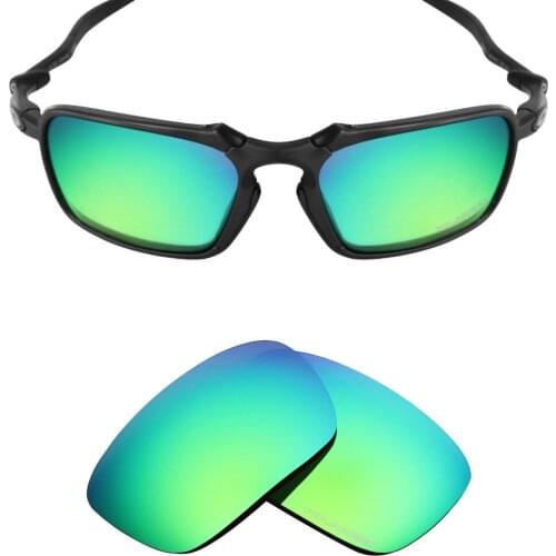 Mryok+ POLARIZED Resist SeaWater Replacement Lenses for Oakley Badman Sunglasses Emerald Green