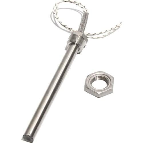 16mm Dia 350~400mm DN20/25mm Cylindrica Cartridge Heater 110V/220V/380V 201 Stainless Steel Electric Heating Element with Nut