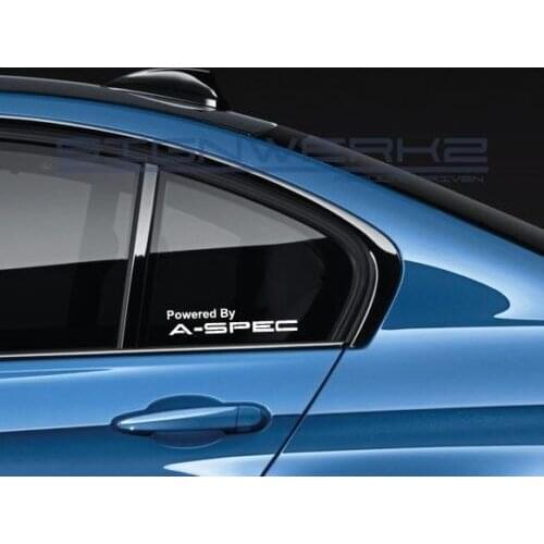 For 2Pcs/Pair Powe By Aspec Decal Sticker logo emblem Vtec Civic Type R Integra Pair Car Styling