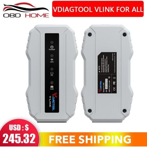 NEW VDIAGTOOL V-LINK Wifi Version Truck Diagnostic tool best than Original NE-XIQ 125032 USB Link with All Installers