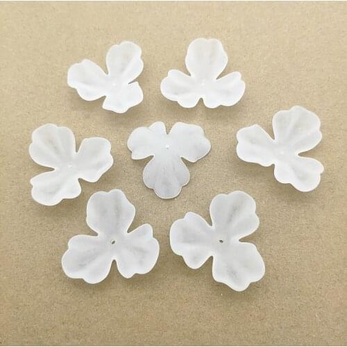 New Arrival! 160pcs Clear Flower Frosted Beads For Handmade Jewelry Necklace/Earrings DIY Parts,Jewelry Findings&Components
