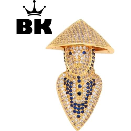 New Arrived Hot Sales High Quality Ninjas Pendant Iced Out Gold silver color Double Color Mens Hiphop Jewelry For Gift