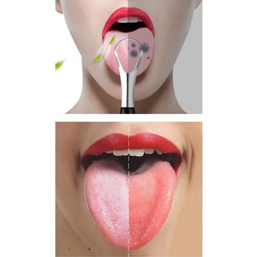 Professional Tongue Scraper Reusable Stainless Steel Oral Tongue Cleaner Brush Fresher Sweepers For Adults Oral Hygiene Care