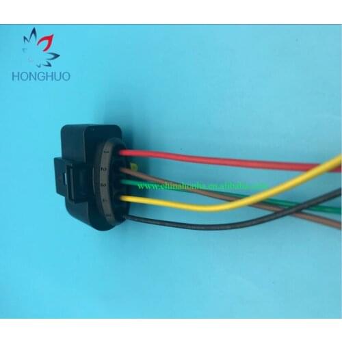 Free shipping 2/5/10/20/50 pcs 1J0973705 For A3 A4 A6 A8 Q7 5 Pin Air Flow Meter Wire Connector Plug with 15cm 20AWG