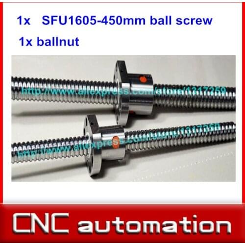 RM1605 Ball Screw SFU1605 L= 450mm Rolled 1605 Ballscrew rail + ball nut