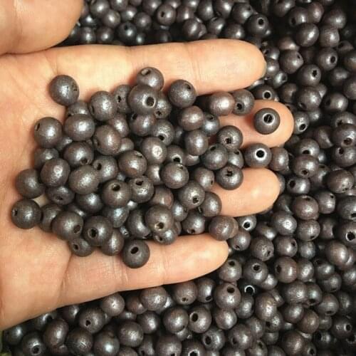 Gray Color Wood Beads Round Spacer Natural Wooden Charms For DIY Jewelry Making 6mm/8mm Nice Silver Plated 2/300Pcs/Lot