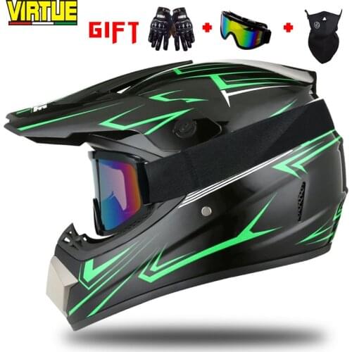 Virtue Children and Teenagers Electric Motorcycle Fashion Cool Cross Country Helmet Cross Border Adult Full Helmet Helmet
