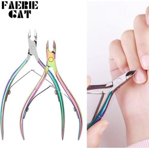 Dead Skin Scissors Cuticle Nippers Stainless Steel Nail Cuticle Cutters Trimmer Remover Manicure Pedicure Clippers Tool Manicure