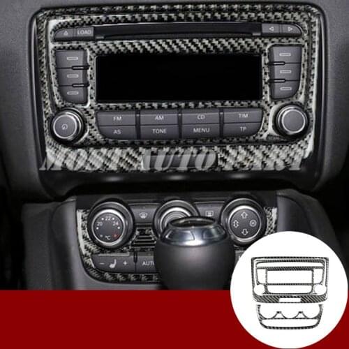 Carbon Fiber Interior Console Air Conditioner & CD Panel Cover For Audi TT TTS 2008-2014 3pcs Car Decoration