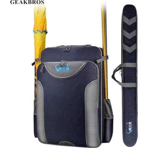70/80CM Fishing Bag Waterproof Chair Rod Tackle Bag Multi-functional Outdoor Sport Travel Camping Hiking Backpack Shoulder Bag