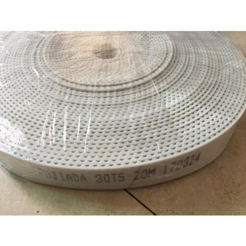 High quality strong 30mm width T5 20meters length white color timing belt