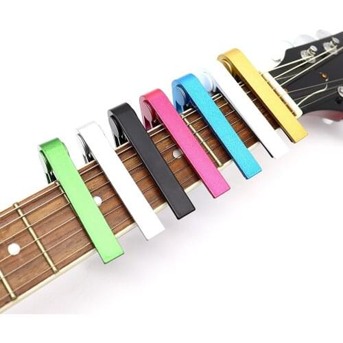 1pcs Guitar Capo Acoustic Guitar Accessories Trigger Capo Key Clamp 7 Color With 3Pcs Metal Guitar Picks