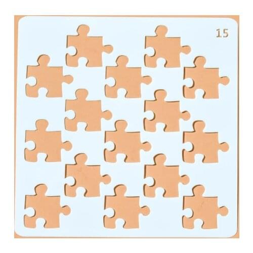 13*13 Jigsaw puzzle pvc Layering Stencils for DIY Scrapbooking/photo album Decorative Embossing DIY Paper Cards Crafts