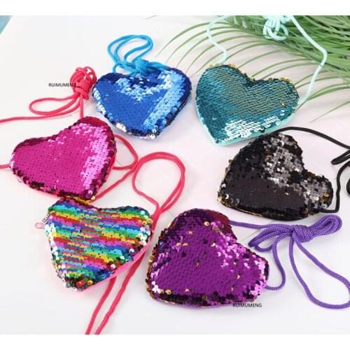 20PCS Cute Plush Satchel Messenger BAG , 11CM Girl love hearts Shoulder BAG Pouch