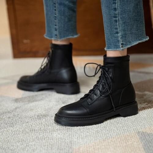 2021 Hot Winter Women Shoes 5cm Heels Ankle Boots Concise ZIP Square Toe Stretch Boots Women Boots Zapatos De Mujer