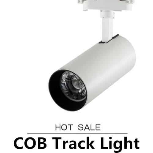 2021 LED COB 24degree Track Light AC220V Spotlight Adjustable Rail Track Lighting lamp for Mall Exhibition Office black/white