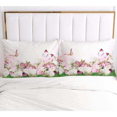 3D Pillow Case Pillowcase Custom 50x70 50x75 50x80 70x70 Bedding For Wedding Flowers Decorative Pillow Cover Drop Ship