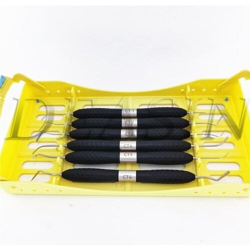 6Pcs/Kit Dental Resin Filler Aesthetic Restoration Knife Dresser With Silicone Handle High-Quality