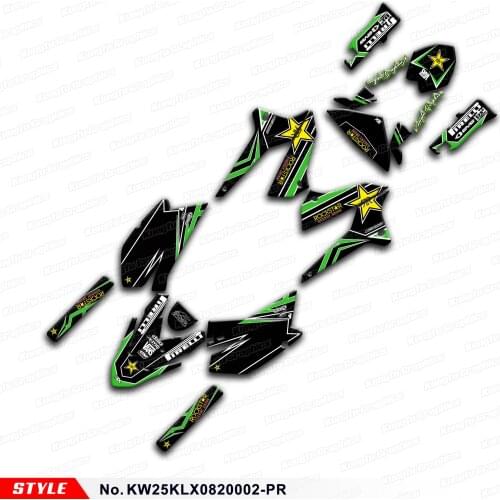 AFTERMARKET Motocross Graphics Stickers for KLX 250 S D-Tracker X Final Edition 2008 to 2020, Style No.KW25KLX0820002-PR