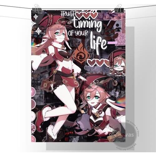Anime Yanfei Genshin Impact Poster Pictures Home Manga Decoration Paintings Canvas HD Prints Wall Art Modular Living Room