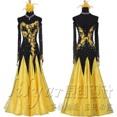 Ballroom Dance Dress Standard Skirt Competition Dress Costumes Performing Dress Customize New Arrival Adult Children Embroidered