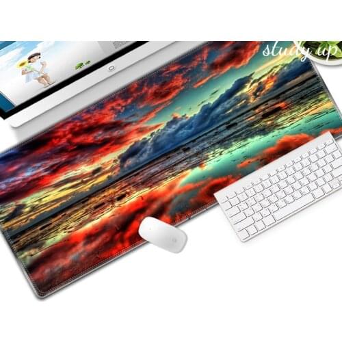 Large Gaming Keyboard Mouse Pad Computer Gamer Tablet Desk Mousepad with Edge Locking XL Office Play Mice Mats 80x30CM Mouse Pad