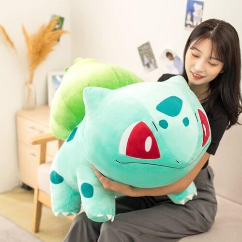 Big Size Bulbasaur Stuffed Toy Pokemoned Plush Kawaii Pikachued Doll Pillow Gifts for Children