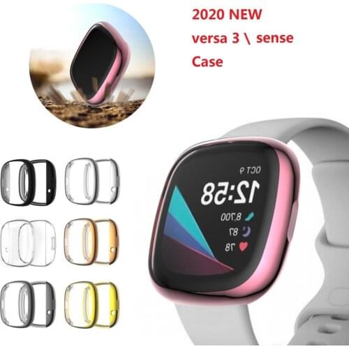 TPU Case For Fitbit Versa 3 Smart Watch Frame Full Protective Cover Shell Accessories For Fitbit Sense Fall Protection Bumper