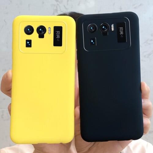 Liquid Silicone Case For Xiaomi Mi 11 Ultra 5G Mi 11 Pro Lite Phone Cases Colored Soft Back Cover For Xiaomi Mi 11 Mi11 Pro Lite