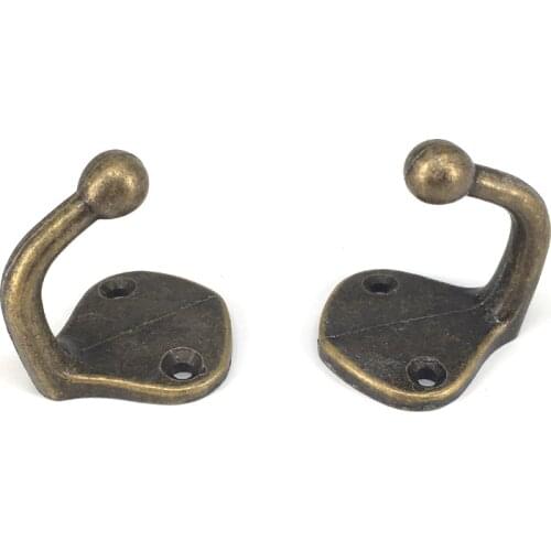 10PCS Wall Door Mounted Metal Hook Towel Hat Clothes Hanger Robe hook Wood Rack hook DIY