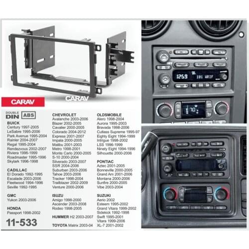 CARAV 11-533 Car Radio Fascia Panel for BUICK/CADILLAC/CHEVROLET/ GMC/HONDA/ISUZU Stereo Fascia Dash CD Trim Installation Kit