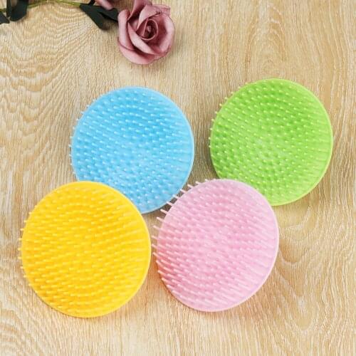 1PC Plastic Pocket Hair Shampoo Comb Beard Brush Mustache Palm Scalp Massage Scrubs Exfoliation Accessory Hair Styling Tool