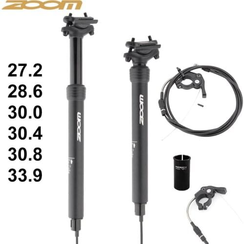 ZOOM Bicycle Dropper Seat Post Hydraulic Lifting Internal Wire 80mm Stroke 27.2 28.6 30.8 31.6mm 33.9mm Mountain Bike Seat Post