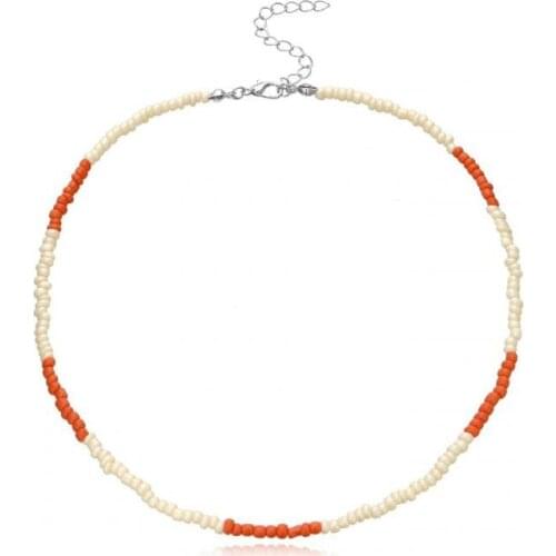 Simple Summer Seed Beads Strand Necklace Women String Beaded Bohemian Choker Necklace Jewelry Chokers Collares Gift