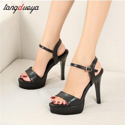 Thin High Heels Sandals Footwear Peep toe Ankle Strap Gladiator Sandals Platform Female Wedding Sexy Shoes Women Party high heel