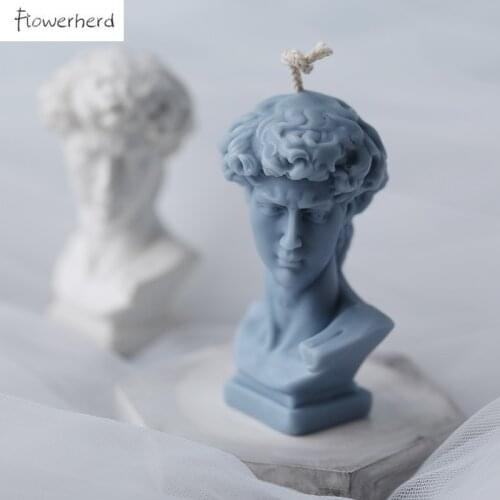 David Plaster Portrait Candle Silicone Mold Aromatherapy Candle Molds DIY Resin Molds Candle Molds for Candle Making Supplies