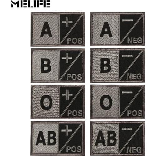 Souvenir 3D Embroidery Blood Type Patch For Group Military Tactical Patches A+ O+ B+ AB+ Positive A- B- AB- O- Negative badges