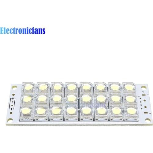 Diymore DC 5V 24-LED Super Bright White Piranha LED Board Night LED Lights Lamp