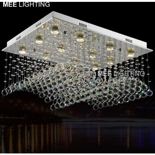 High Quality K9Crystal chandelier GU10 Crystal luxurious lamp lighting fixture for Home Decoration Hotel Project for stair Foyer