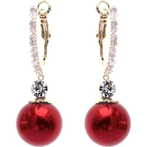 Summer Fashion Temperament Pearl Earrings For Women New Trend Wedding Bridal Pendant Earings Designer Cubic Zirconia Dangle