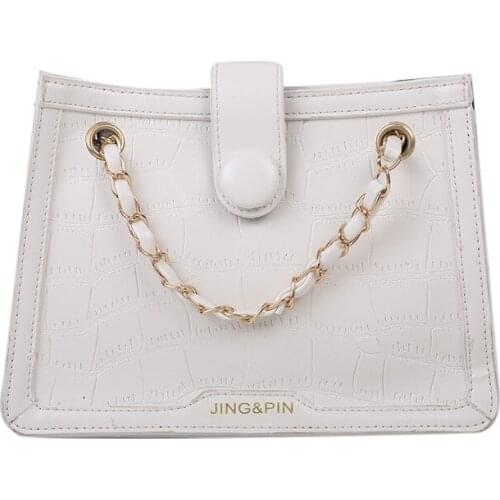 Womens Bags New Female Luxury Handbags Fashion All-match Retro Stone Pattern Chain Underarm Bag Womens Single Shoulder Bag