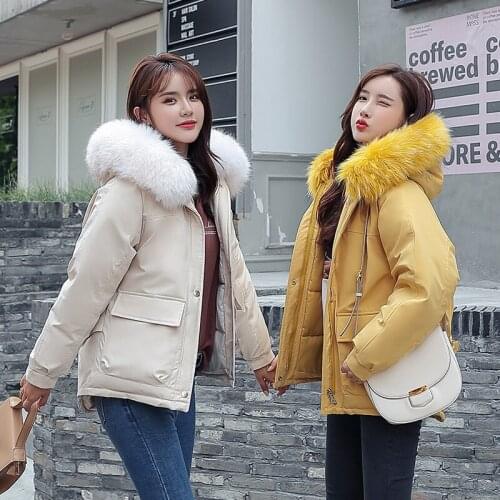 Winter Fur Hoodded Jacket Women Clothes 2019 Padded Warm Down Cotton Parka Coat Female Casaco Feminino Hiver Ladies 819