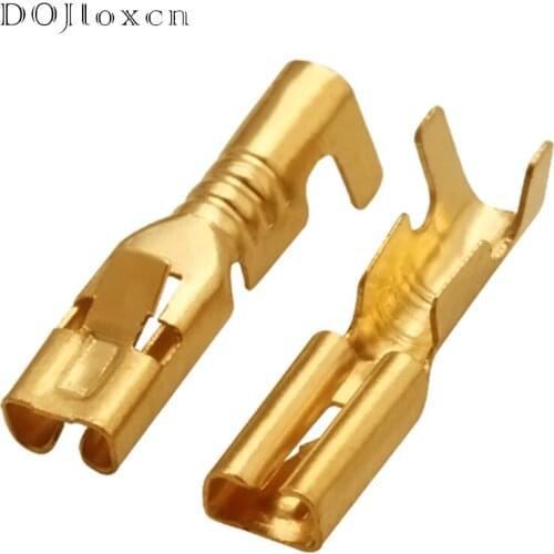 10 Pcs H62 Brass Gold Plated 2.8 MM Automotive Wiring Terminal Female Connector Plug Free Shipping DJ621-E2.8×0.8A