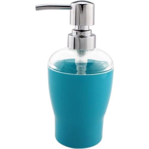 Acrylic Lotion Liquid Soap Dispenser Pump Bottle Kitchen Bathroom Countertops Accessory 10 OZ (Light Blue)