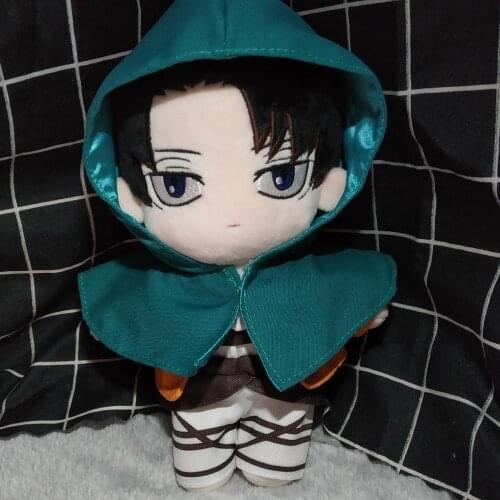 Anime Attack On Titan Rivaille Levi·Ackerman Cosplay Cute Plush Stuffed Change Dolls Toy 20cm Doll Plushie Clothes Holiday Gift