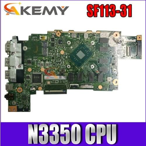 AS3EA_UMA REV:2.1 AS3EA NBGP211003 NBGNL11002 Celeron N3350 CPU Motherboard for Acer Swift SF113-31 N17P2