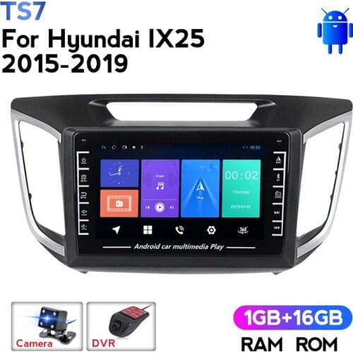 Android 2 Din Car Radio Multimedia Video Player For hyundai Creta ix25 2015-2018 GPS Navigation With Camera DVR WIFI Bluetooth