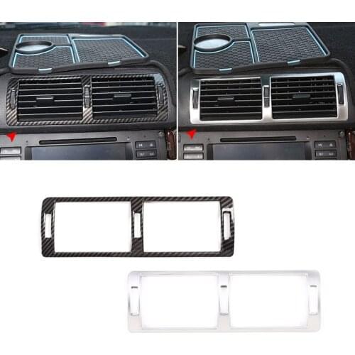 For BMW 5 Series E39 1996 1997 1998 1999 2000 2001 2002 2003 Carbon Texture Car Center Console Air Condition Vent Outlet Cover