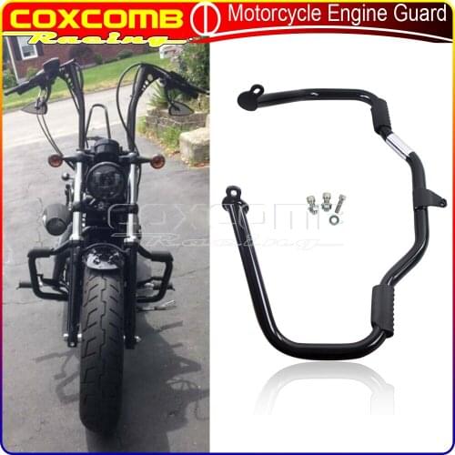 Motorcycle Engine Crash Bar 1-1/4" Bumper Protector For Harley Touring Models FLHR FLHX Street Electra Glide Road King 09-17